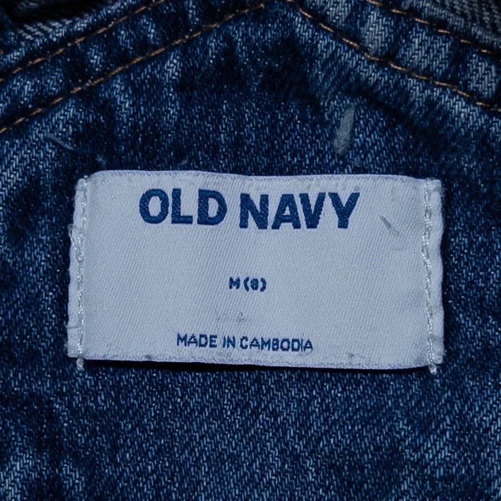 Old Navy Girls Denim Shortalls Size 8 Blue Distressed Frayed Hem Bib Overalls